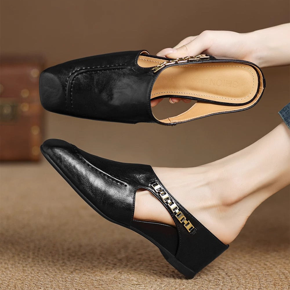 Mules de piel Hattie