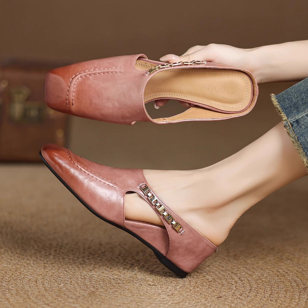 Mules de piel Hattie