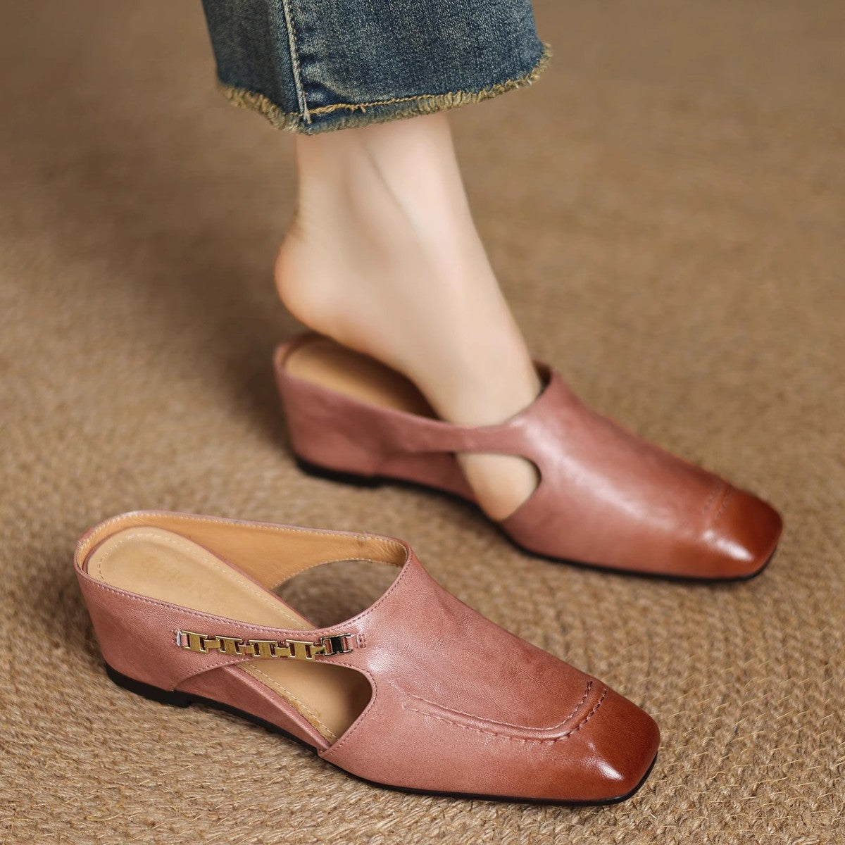 Mules de piel Hattie