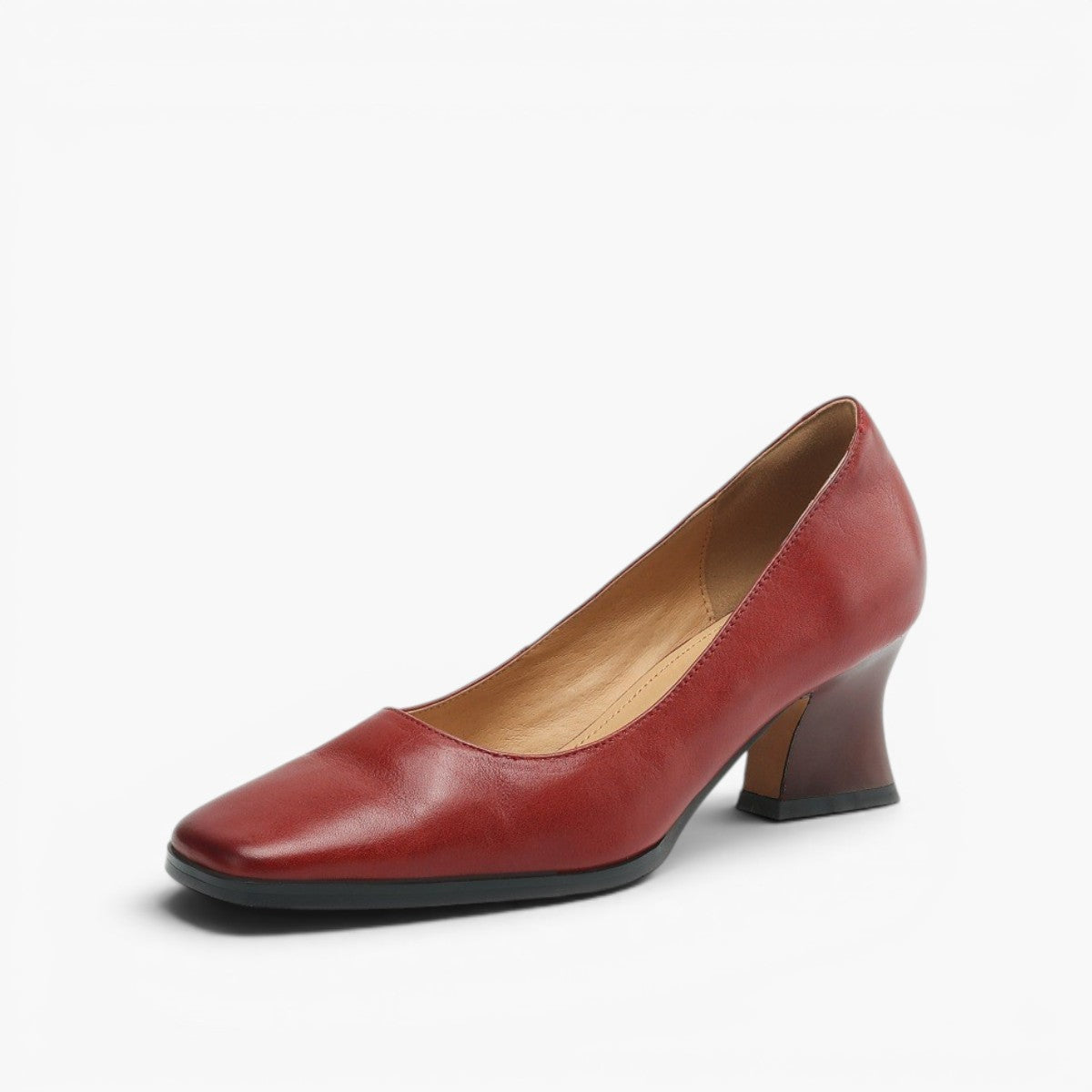 Zapatos de salón de piel Theo Square-toe