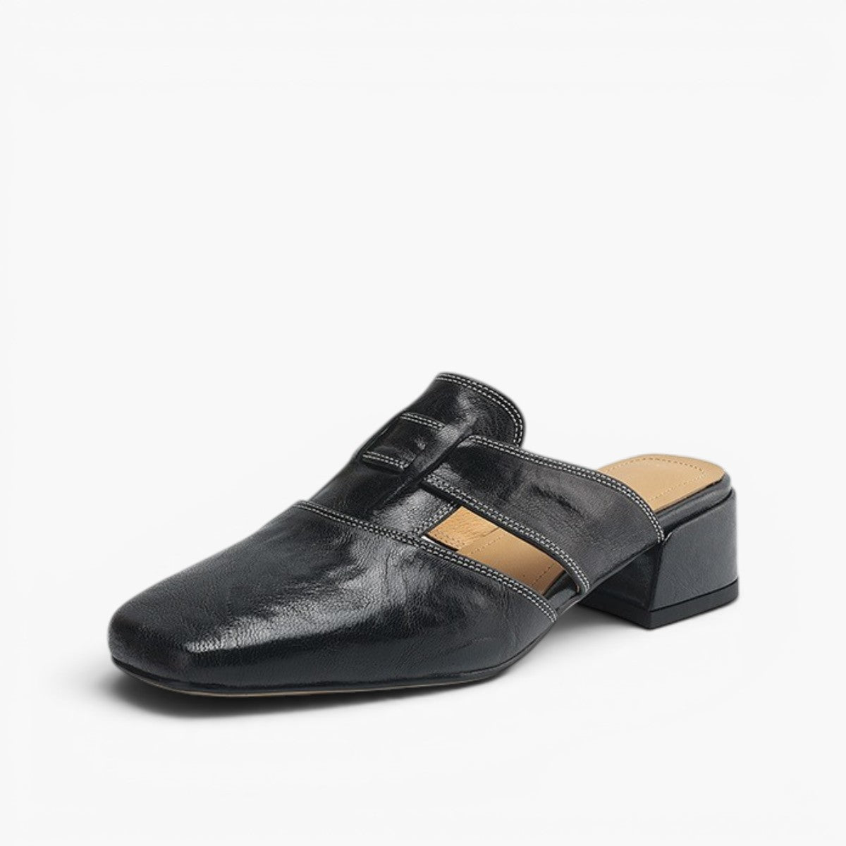 Mules de piel Lawson Square-toe