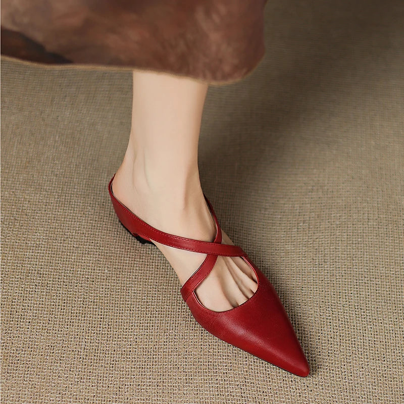 Mules de piel Goldie