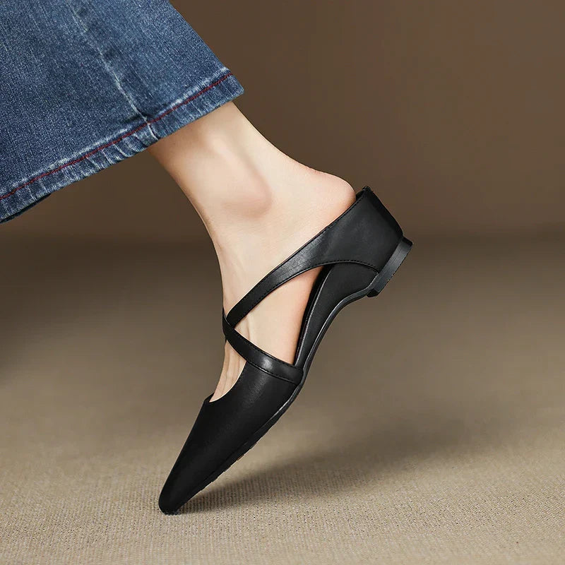 Mules de piel Goldie