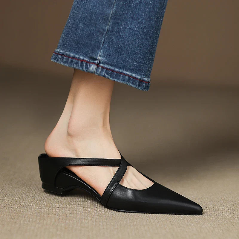Mules de piel Goldie