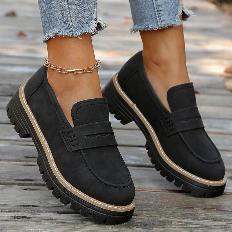 Mocasines de ante con plataforma Bromley