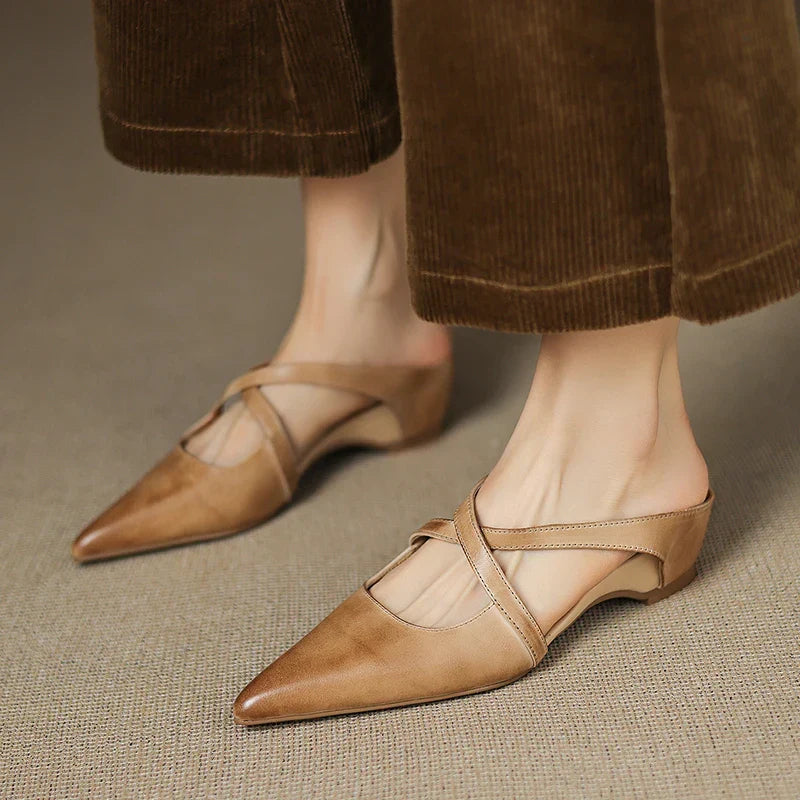 Mules de piel Goldie