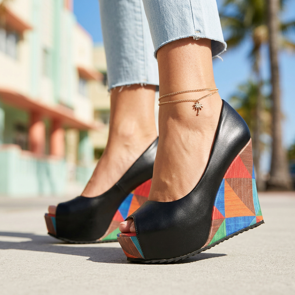 Sandalias de cuña Nina