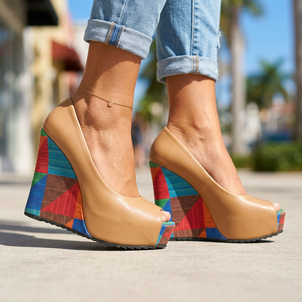 Sandalias de cuña Nina