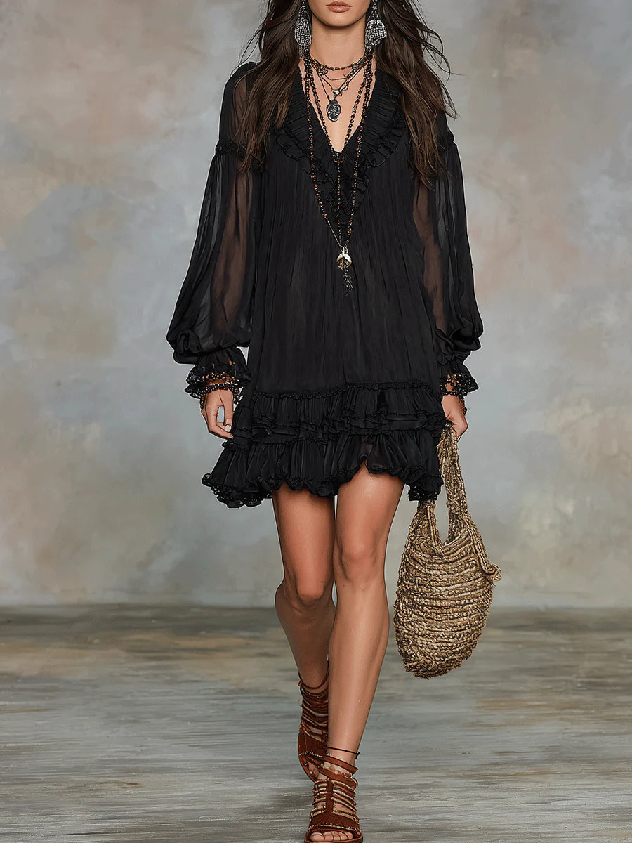 Vestido corto Elodie Flowing