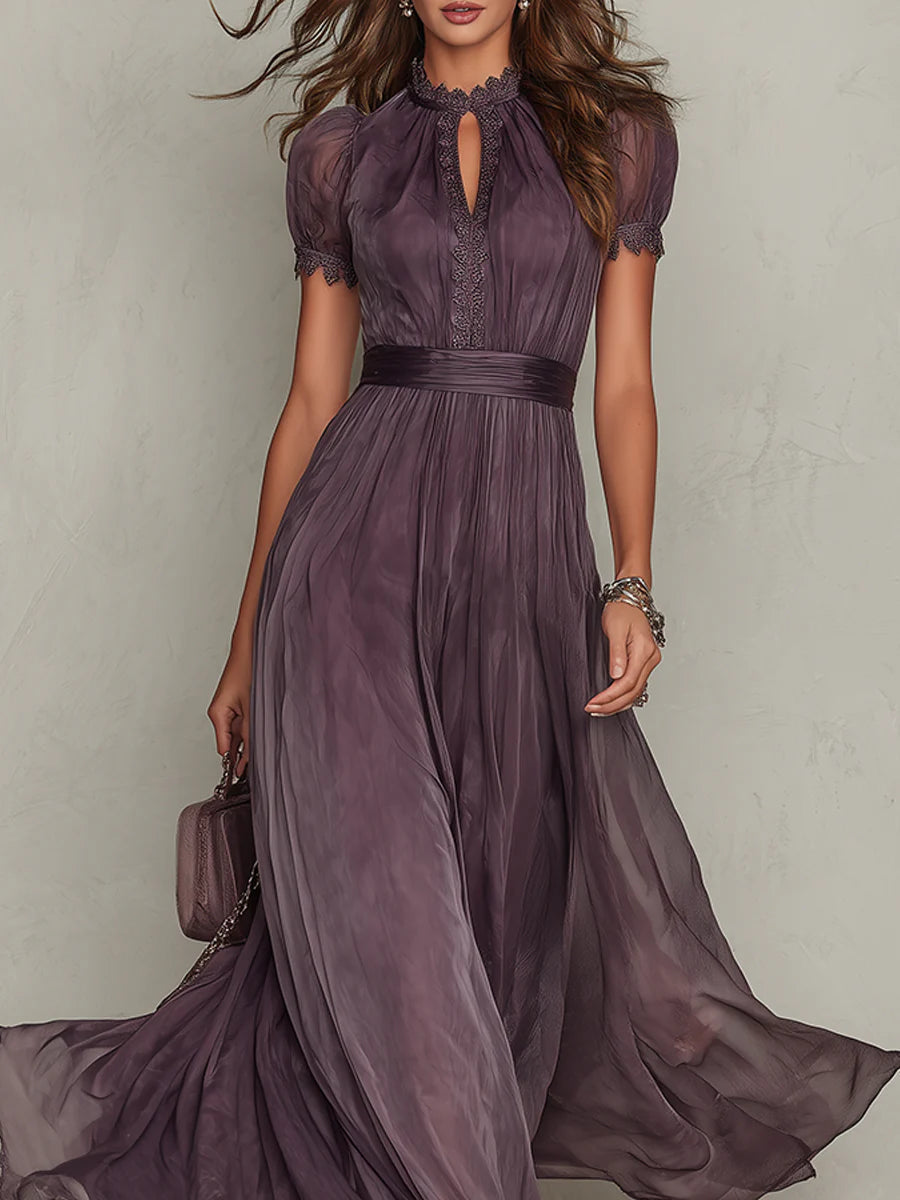 Vestido largo de encaje Vivienne