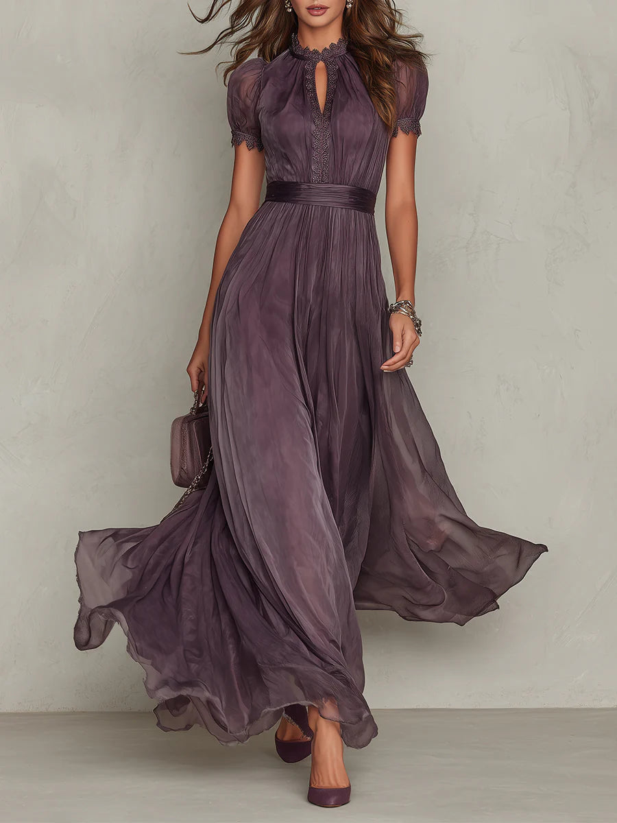 Vestido largo de encaje Vivienne