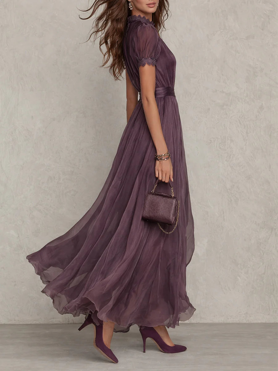 Vestido largo de encaje Vivienne