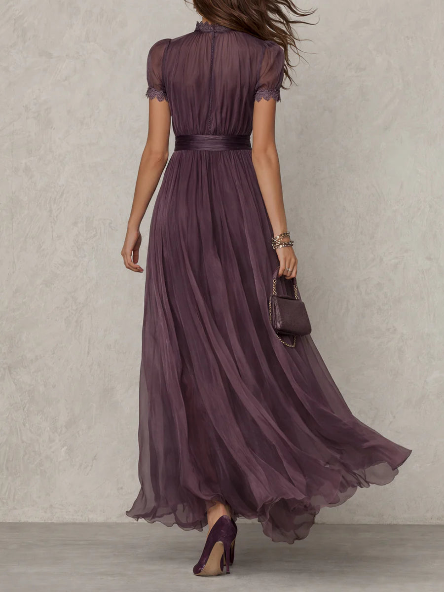 Vestido largo de encaje Vivienne