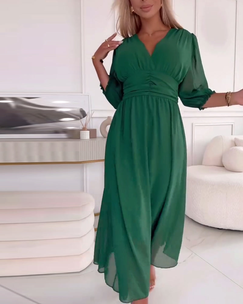 Vestido midi Mira Waisted
