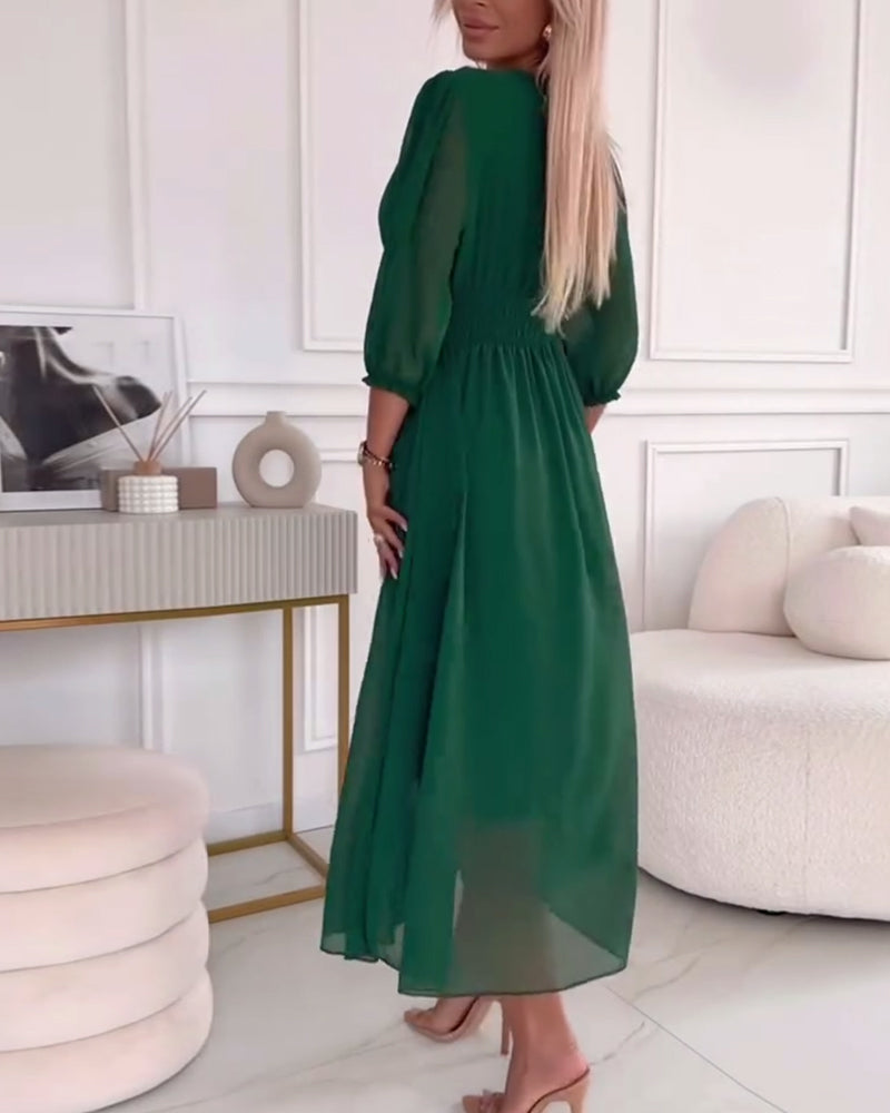 Vestido midi Mira Waisted