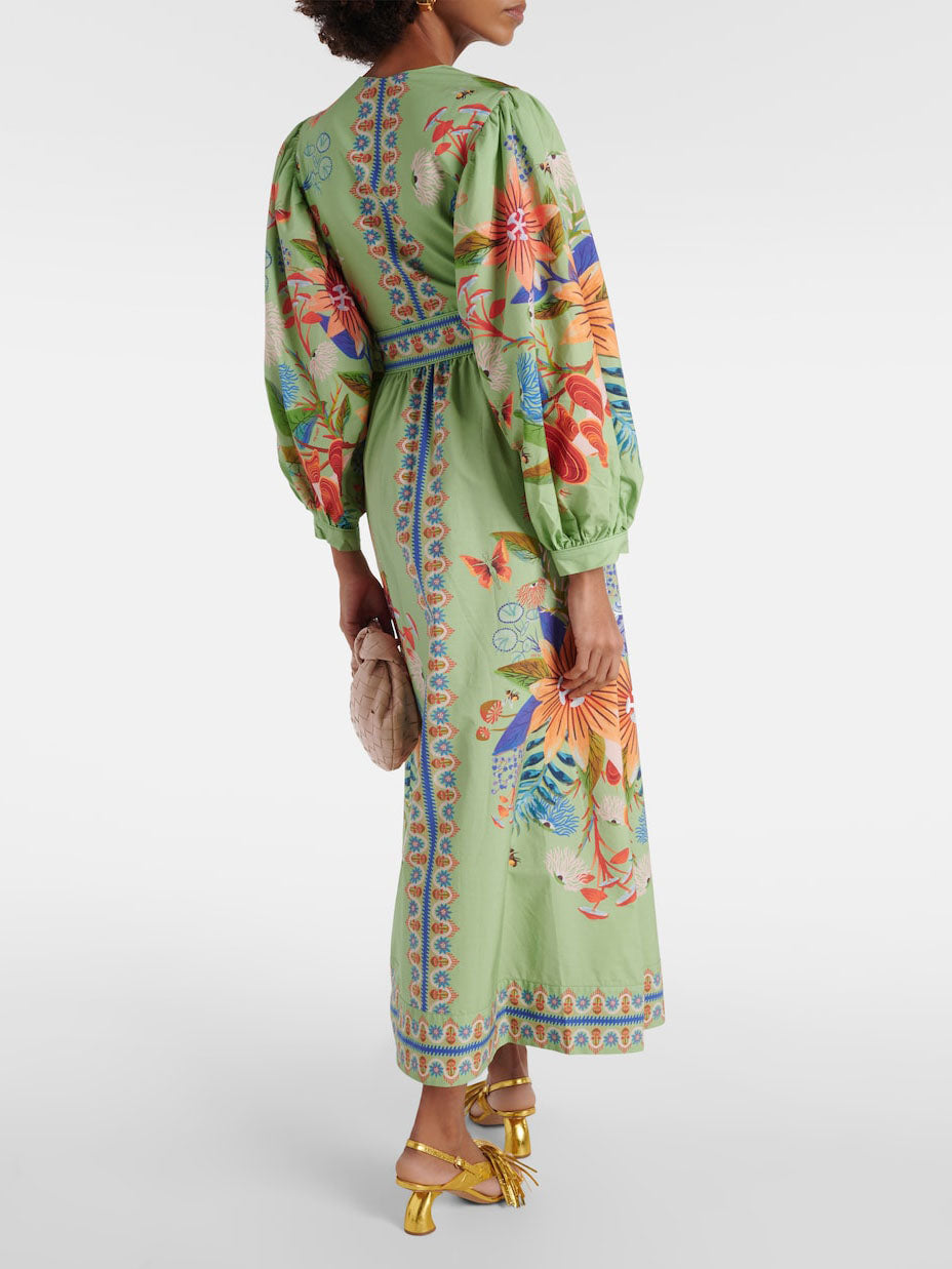 Jersey de cuello en V de flores con escote en V Delicate