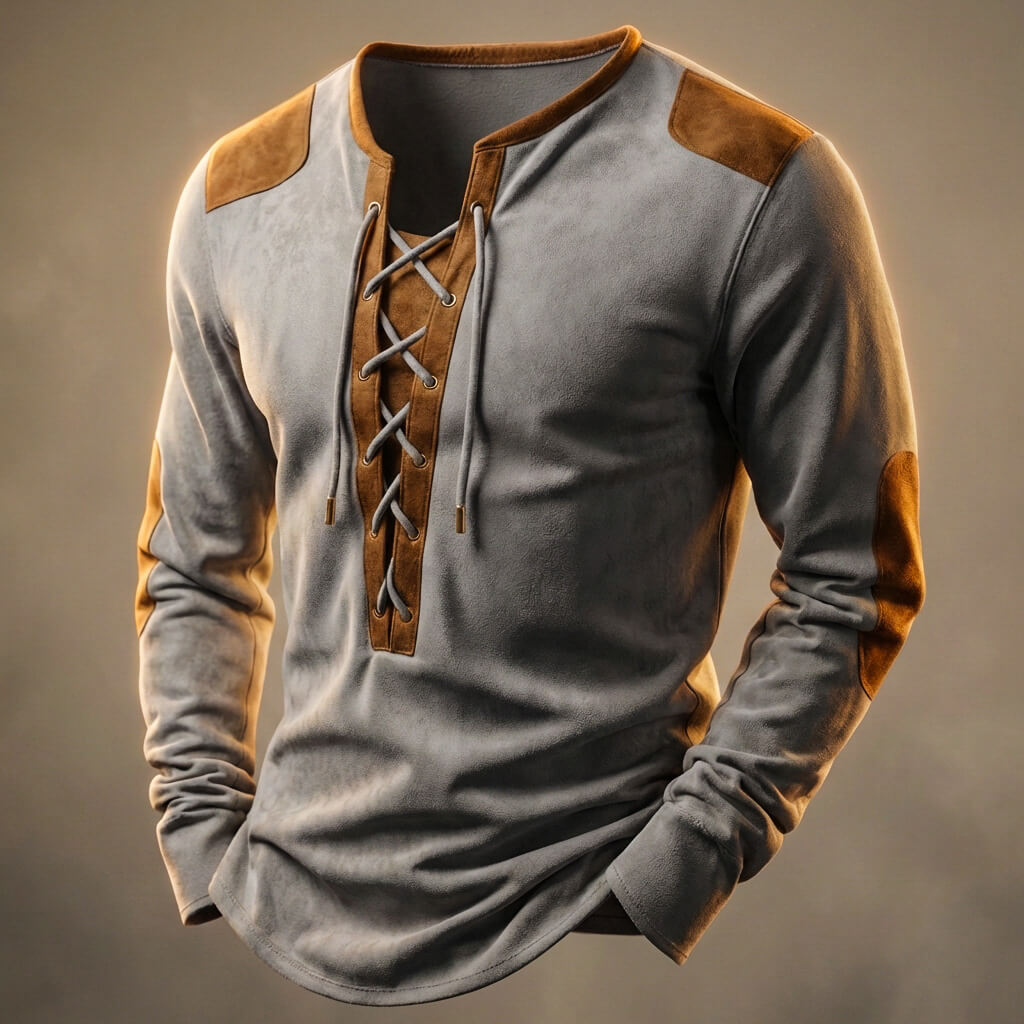 Camiseta henley Hutton Textured