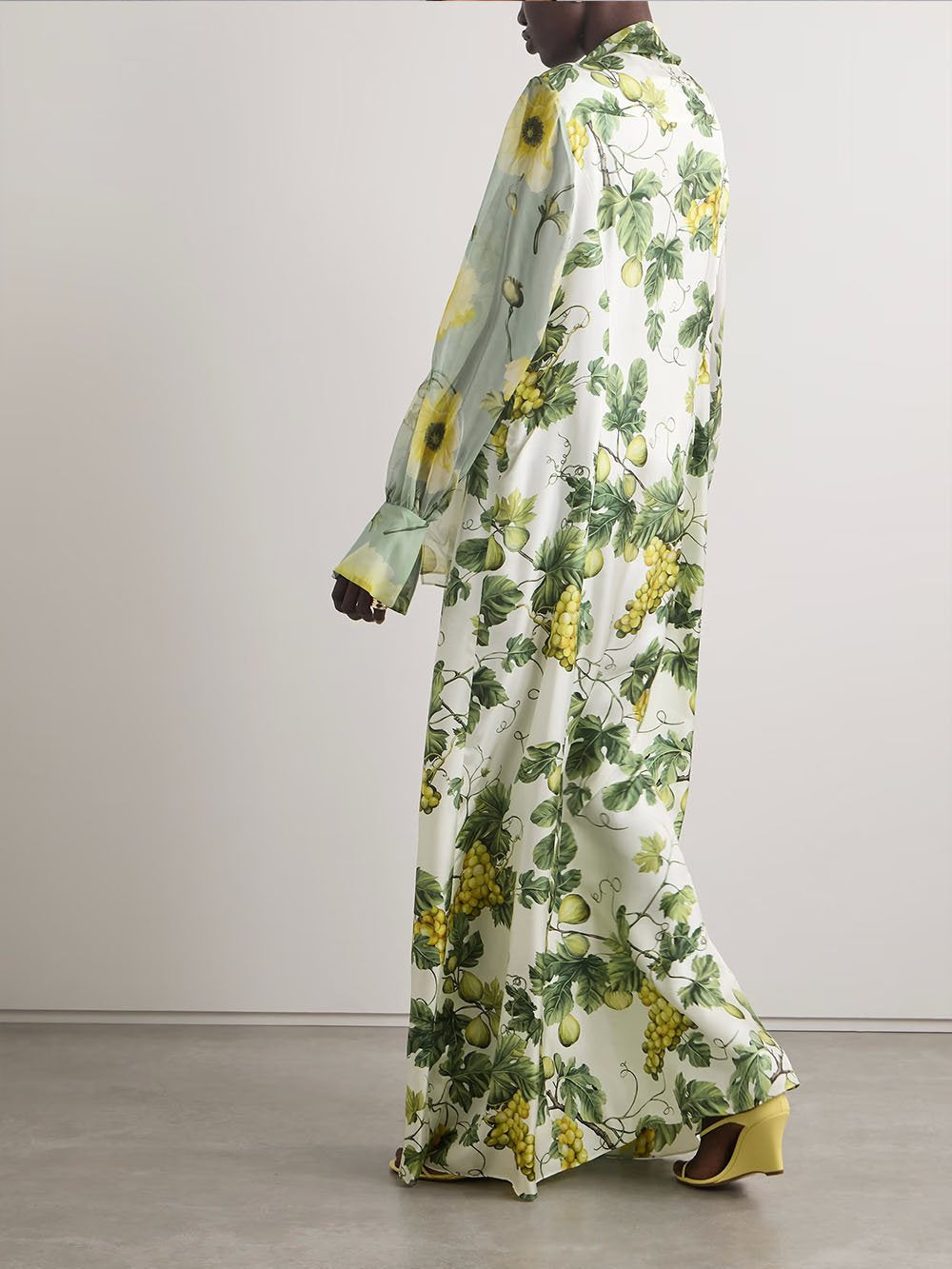Vestido largo estampado de flores Delicate