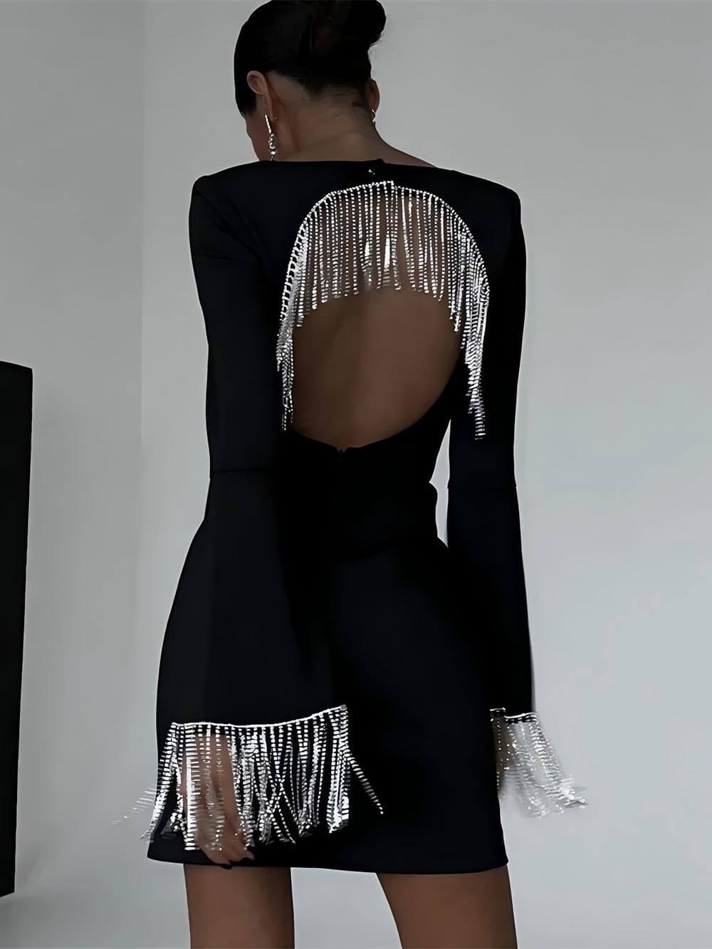 Vestido corto con espalda descubierta