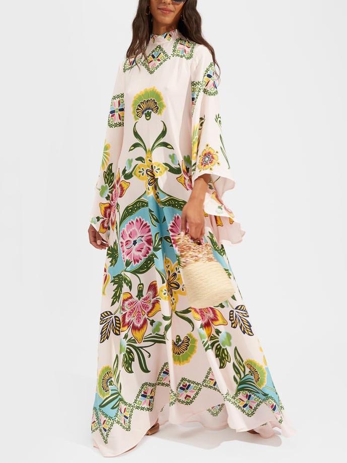 Vestido largo estampado de flores Exquisite Sunshine