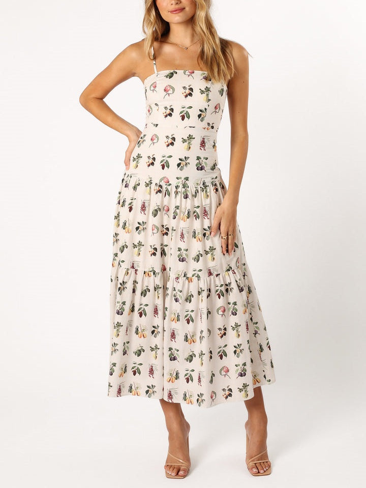 Vestido midi de flores Fruit