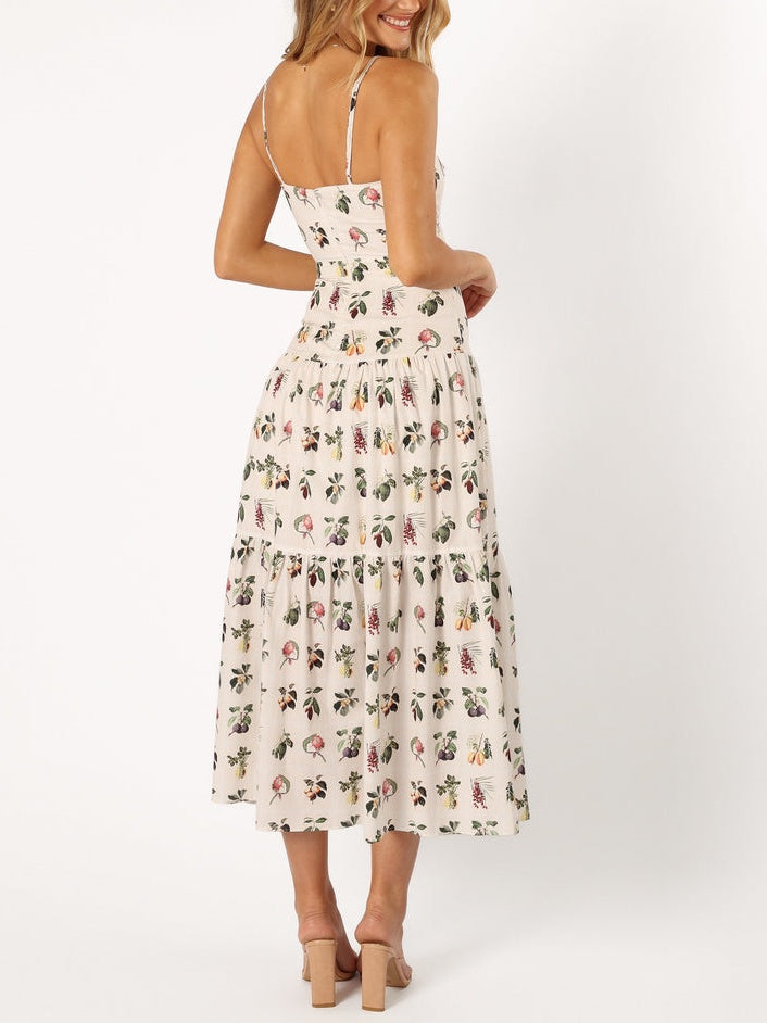 Vestido midi de flores Fruit
