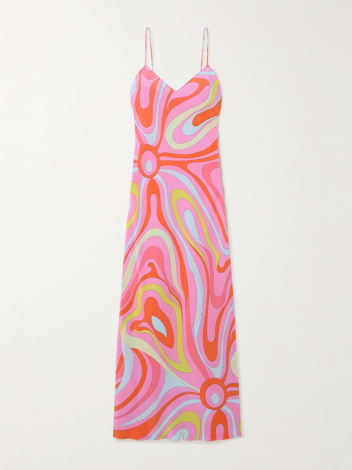 Vestido largo estampado Signature